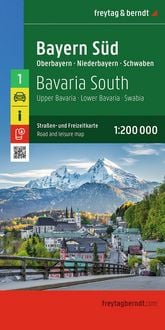 Produktbild: freytag & berndt Stra&szlig;enkarte Bayern S&uuml;d - Ober- und Niederbayern - Schwaben 1:200.000