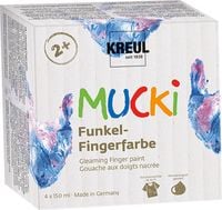 Produktbild: KREUL MUCKI Funkel-Fingerfarbe Set 4 x 150 ml