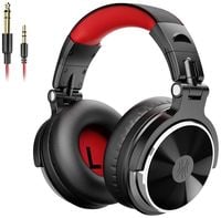 Produktbild: OneOdio Pro-10 Over Ear Kopfh&ouml;rer kabelgebunden Stereo Schwarz, Rot High-Resolution Audio Faltbar, Schwenkbare Ohrmuscheln DJ