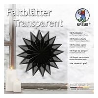 Produktbild: URSUS Faltbl&auml;tter Faltbl&auml;tter Transparentpapier, 14 x 14 cm, schwarz, 100 Blatt