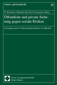 Produktbild: &Ouml;ffentliche und private Sicherung gegen soziale Risiken