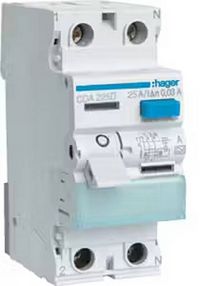 Produktbild: Hager CDA225D Fehlerstrom-Schutzschalter A 3polig 25A 0.03A 250V