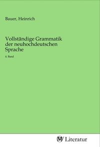 Produktbild: Vollst&auml;ndige Grammatik der neuhochdeutschen Sprache