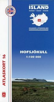 Produktbild: Island Atlaskort 16 Hofsj&ouml;kull 1:100.000