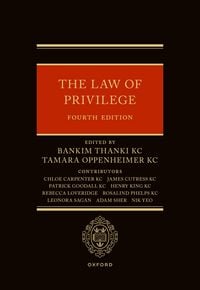 Produktbild: The Law of Privilege