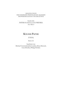 Produktbild: K&ouml;lner Papyri (P. K&ouml;ln) Band 13