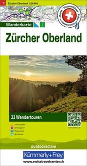 Produktbild: K&uuml;mmerly+Frey Wandertourenkarte 1 Z&uuml;rcher Oberland 1:50.000