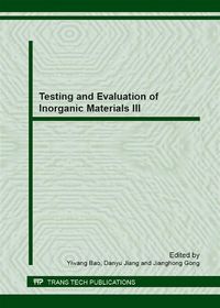 Produktbild: Testing and Evaluation of Inorganic Materials III