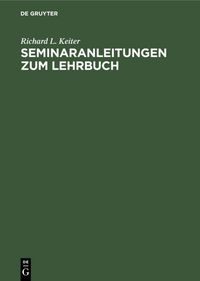 Produktbild: Seminaranleitungen zum Lehrbuch