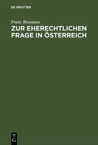 Produktbild: Zur eherechtlichen Frage in &Ouml;sterreich
