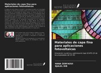 Produktbild: Materiales de capa fina para aplicaciones fotovoltaicas