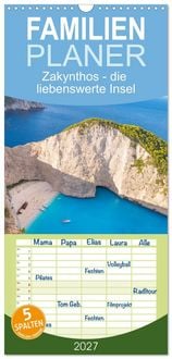 Produktbild: Familienplaner 2027 - Zakynthos - die liebenswerte Insel mit 5 Spalten (Wandkalender, 21 x 45 cm) CALVENDO
