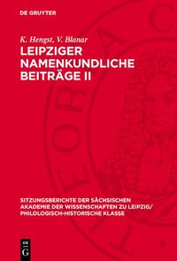 Produktbild: Leipziger namenkundliche Beitr&auml;ge II