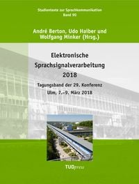 Produktbild: Elektronische Sprachsignalverarbeitung 2018