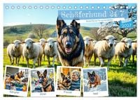 Produktbild: Sch&auml;ferhund 24/7 - Keine Pause f&uuml;r echte Helden (Tischkalender 2027 DIN A5 quer), CALVENDO Monatskalender