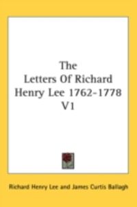 Produktbild: The Letters of Richard Henry Lee 1762-1778 V1