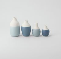 Produktbild: Mini Flaschenvase 4er Set, blaut&ouml;ne