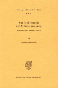 Produktbild: Zur Problematik der Armutsforschung.
