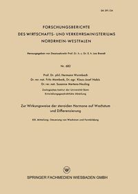 Produktbild: Zur Wirkungsweise der steroiden Hormone auf Wachstum und Differenzierung