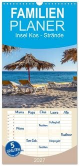 Produktbild: Familienplaner 2027 - Insel Kos - Str&auml;nde mit 5 Spalten (Wandkalender, 21 x 45 cm) CALVENDO