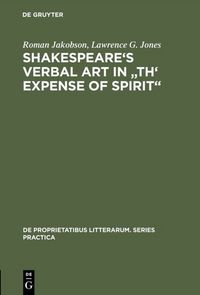 Produktbild: Shakespeare's Verbal Art in "Th' Expense of Spirit"