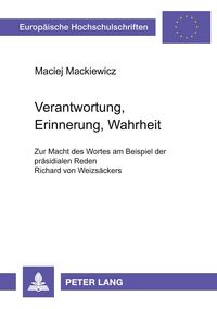 Produktbild: Verantwortung, Erinnerung, Wahrheit