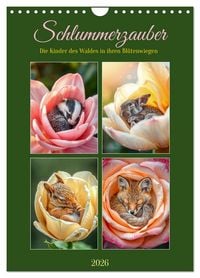 Produktbild: Schlummerzauber - Die Kinder des Waldes in ihren Bl&uuml;tenwiegen (Wandkalender 2026 DIN A4 hoch), CALVENDO Monatskalender