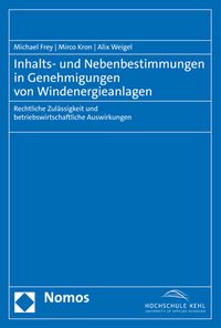 Produktbild: Inhalts- und Nebenbestimmungen in Genehmigungen von Windenergieanlagen
