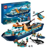 Produktbild: LEGO City 60368 Arktis-Forschungsschiff Set, gro&szlig;es Spielzeug-Boot