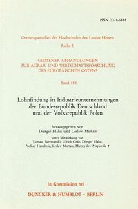 Produktbild: Lohnfindung in Industrieunternehmungen der Bundesrepublik Deutschland und der Volksrepublik Polen.