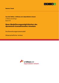 Produktbild: Neue Modellierungsm&ouml;glichkeiten des dynamisch-transaktionalen Ansatzes