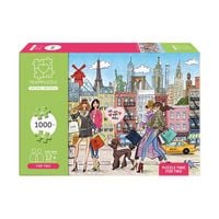 Produktbild: TEAMPUZZLE &ndash; Paris x New York &ndash; 1000 Teile &ndash; Erwachsenenpuzzle f&uuml;r zwei Personen