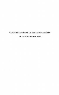 Produktbild: Clandestins dans le texte maghrebin de langue francaise