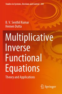 Produktbild: Multiplicative Inverse Functional Equations
