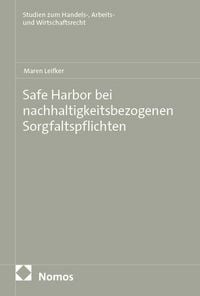 Produktbild: Safe Harbor bei nachhaltigkeitsbezogenen Sorgfaltspflichten