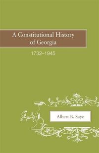 Produktbild: A Constitutional History of Georgia, 1732-1945