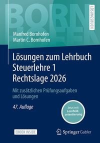 Produktbild: L&ouml;sungen zum Lehrbuch Steuerlehre 1 Rechtslage 2026