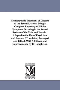 Produktbild: Homoeopathic Treatment of Diseases of the Sexual System