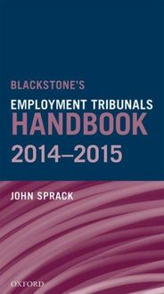 Produktbild: Blackstone's Employment Tribunals Handbook 2014-15