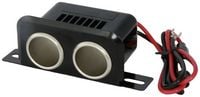 Produktbild: HP Autozubeh&ouml;r Doppelsteckdose Belastbarkeit Strom max.=10 A Auf- oder Unterbaumontage 12/24 V