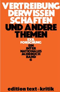 Produktbild: Vertreibung der Wissenschaften und andere Themen