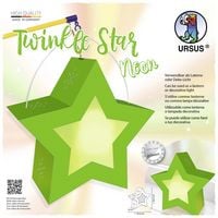 Produktbild: URSUS Laternenzeit Twinkle Star Neon, leuchtgr&uuml;n