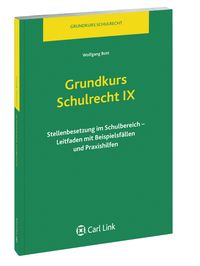 Produktbild: Grundkurs Schulrecht IX