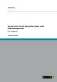 Produktbild: Versprecher in der deutschen Laut- und Geb&auml;rdensprache