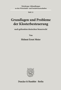 Produktbild: Grundlagen und Probleme der Klosterbesteuerung