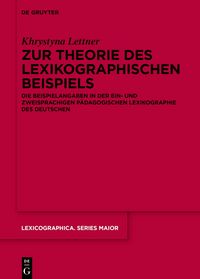 Produktbild: Zur Theorie des lexikographischen Beispiels