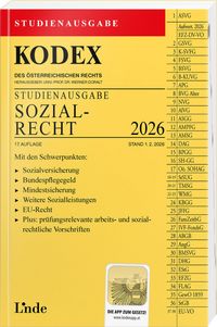 Produktbild: KODEX Studienausgabe Sozialrecht 2026