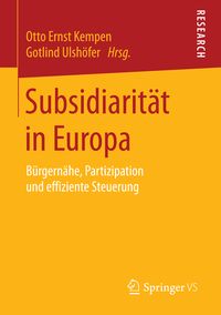 Produktbild: Subsidiarit&auml;t in Europa
