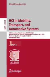 Produktbild: HCI in Mobility, Transport, and Automotive Systems