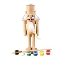 Produktbild: KNOX Bastelset Nussknacker mit Pinsel und Farben 19cm